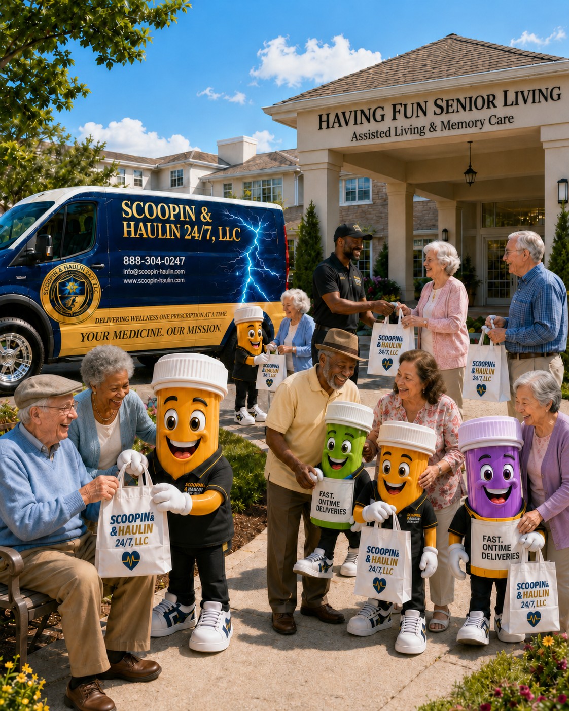 Scoopin & Haulin team serving senior care
